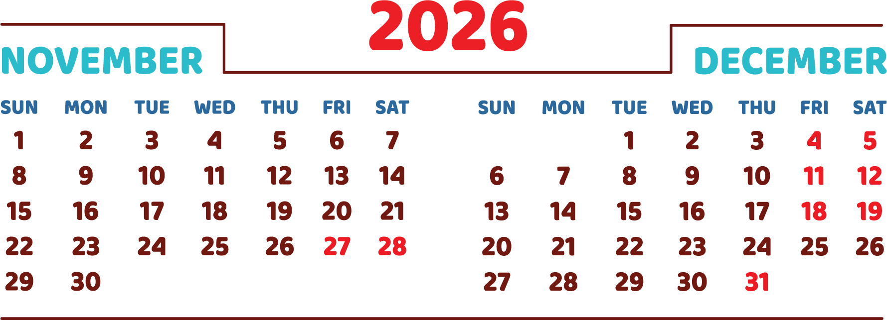 ORN Calendar 2026